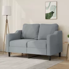 vidaXL kétszemélyes világosszürke szövetkanapé 120 cm