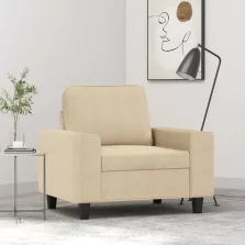 vidaXL krémszínű szövet kanapéfotel 60 cm