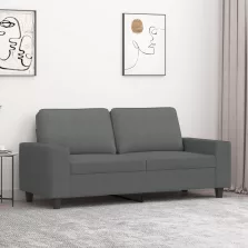 vidaXL kétszemélyes sötétszürke szövetkanapé 140 cm