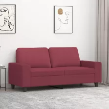 vidaXL kétszemélyes bordó szövet kanapé 140 cm