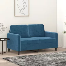 vidaXL kétszemélyes kék bársony kanapé 120 cm