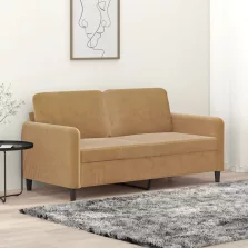 vidaXL kétszemélyes barna bársony kanapé 140 cm