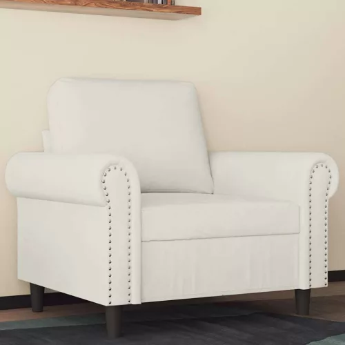 vidaXL krémszínű bársony kanapéfotel 60 cm