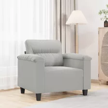   vidaXL világosszürke mikroszálas szövet kanapéfotel 60 cm