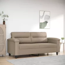   vidaXL kétszemélyes tópszínű mikroszálas szövetkanapé 140 cm