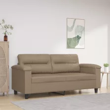   vidaXL 2 személyes cappuccino színű műbőr kanapé 140 cm