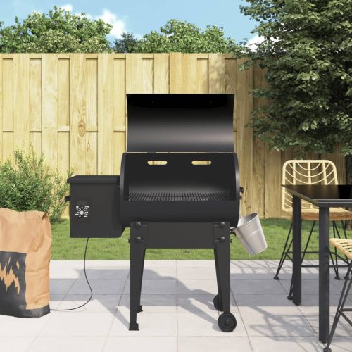 vidaXL fekete vas pellet grillsütő 94 cm