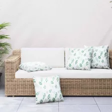   vidaXL Szórt Párnák 4 pcs Levél mintázat 50 x 50 cm Poliészter szövet