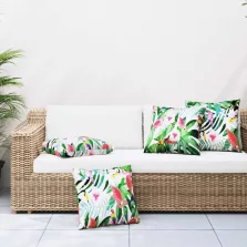 vidaXL 4 db többszínű szövet díszpárna 60 x 60 cm