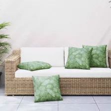   vidaXL Szórt Párnák 4 pcs Levél mintázat 60 x 60 cm Poliészter szövet