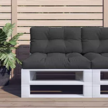 vidaXL fekete szövet raklappárna 80 x 40 x 12 cm