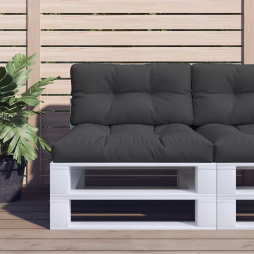 vidaXL fekete szövet raklappárna 80 x 40 x 12 cm
