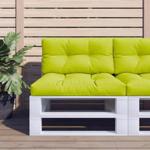 vidaXL élénkzöld szövet raklappárna 80 x 40 x 12 cm