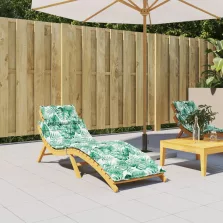 vidaXL levélmintás oxford-szövet napozóágypárna