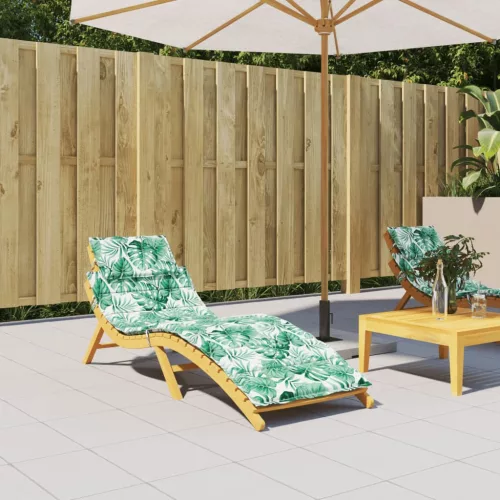 vidaXL levélmintás oxford-szövet napozóágypárna