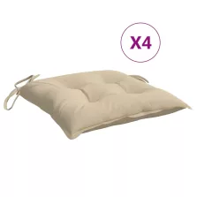 vidaXL 4 db bézs oxford szövet raklappárna 50 x 50 x 7 cm