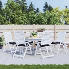   vidaXL 6 db fekete kockás oxford szövet székpárna 50 x 50 x 7 cm