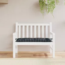   vidaXL fekete kockás oxford szövet kerti padpárna 100 x 50 x 7 cm