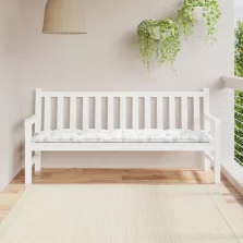   vidaXL levélmintás oxford szövet kerti padpárna 180 x 50 x 7 cm