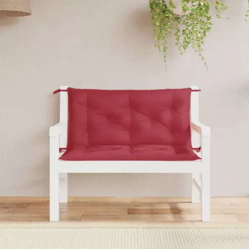 vidaXL 2 db borvörös oxford szövet kerti padpárna 100 x 50 x 7 cm