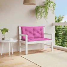   vidaXL 2 db rózsaszín szövet kerti padpárna 100 x 50 x 7 cm
