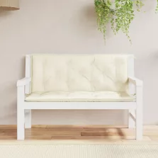   vidaXL 2 db krémfehér oxford szövet kerti padpárna 120 x 50 x 7 cm