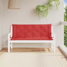   vidaXL 2 db piros oxford szövet kerti padpárna 150 x 50 x 7 cm