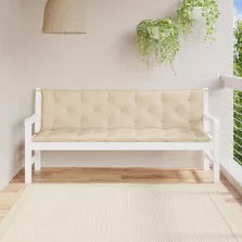  vidaXL 2 db bézs oxford szövet kerti padpárna 180 x 50 x 7 cm