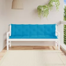   vidaXL 2 db világoskék oxford szövet kerti padpárna 180 x 50 x 7 cm