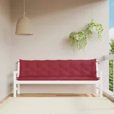   vidaXL 2 db borvörös oxford szövet kerti padpárna 200 x 50 x 7 cm