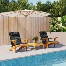   vidaXL 2 db fekete kockás oxford-szövet Adirondack-székpárna