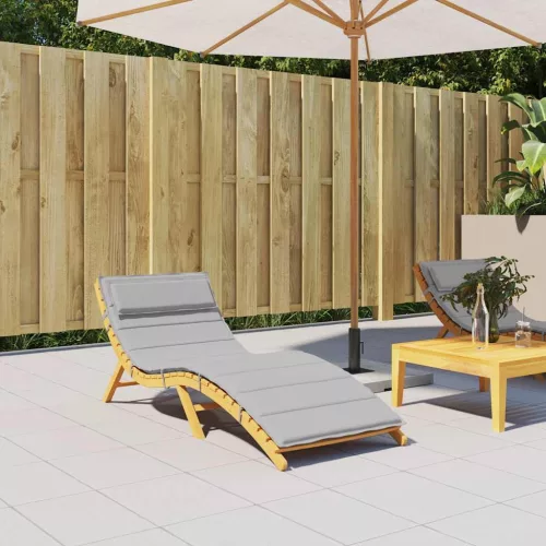 vidaXL szürke oxford-szövet napozóágypárna 180x60x4 cm