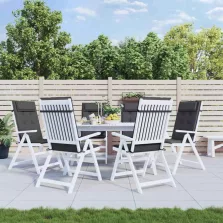   vidaXL 6 db antracitszürke oxford szövet magas háttámlájú székpárna