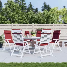   vidaXL 6 db bordó oxford-szövet magas háttámlájú székpárna