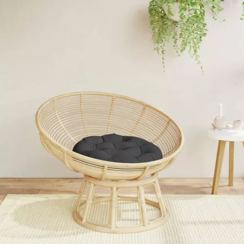 vidaXL fekete oxford-szövet kerek párna Ø 60 x 11 cm