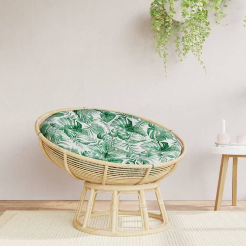 vidaXL levélmintás oxford-szövet kerek párna Ø 100 x 11 cm