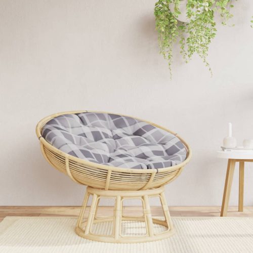 vidaXL szürke kockás oxford-szövet kerek párna Ø 100 x 11 cm