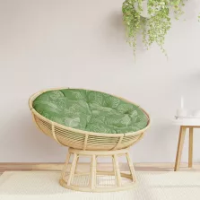   vidaXL levélmintás oxford-szövet kerek párna Ø 100 x 11 cm