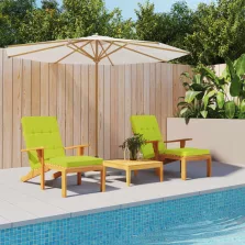 vidaXL 2 db világoszöld oxford szövet nyugágypárna