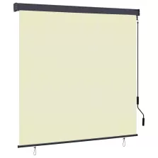   vidaXL Roletta függönyökkel Krém 180 x 250 cm Szövet és Alumínium
