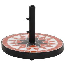 vidaXL terrakotta és fehér kerek napernyő talp 12 kg