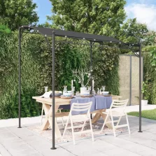   vidaXL antracitszürke szövet és acél pavilon 2 x 2,3 m 180 g/m²