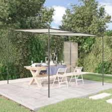 vidaXL fehér szövet és acél pavilon 3 x 3 m 180 g/m²