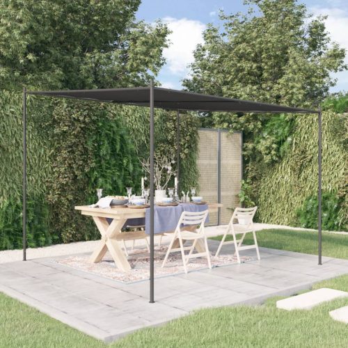 vidaXL antracitszürke szövet és acél pavilon 3x3 m 180 g/m²