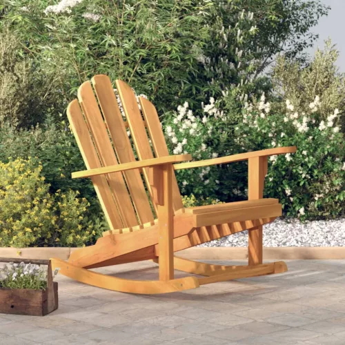 vidaXL tömör tíkfa kerti adirondack hintaszék 79 x 100 x 103 cm