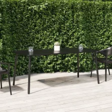 vidaXL antracitszürke acél kerti asztal 165 x 80 x 71 cm
