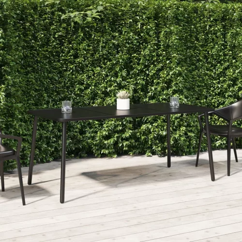 vidaXL antracitszürke acél kerti asztal 165 x 80 x 71 cm
