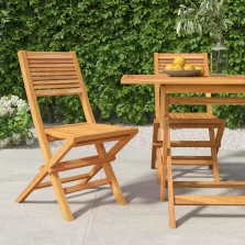   vidaXL 2 db tömör tíkfa összecsukható kerti szék 47 x 62 x 90 cm