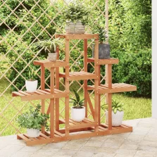   vidaXL tömör fenyőfa virágtartó állvány 110 x 25 x 96 cm