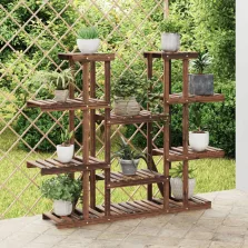  vidaXL tömör fenyőfa virágtartó állvány 110 x 25 x 110,5 cm